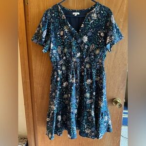 Maurices Navy Blue Floral Dress